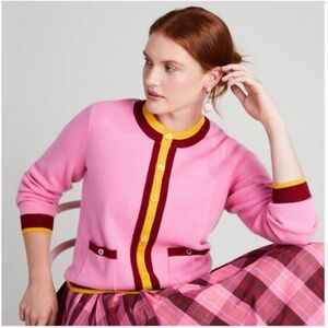 Kate Spade crewneck cashmere cardigan, good condition Sz XL